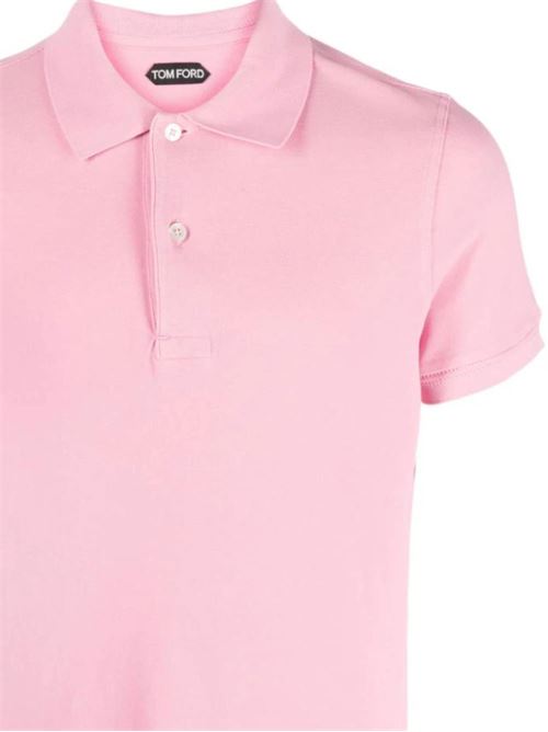 polo in cotone rosa chiaro Tom Ford | JPS002JMC007S23DP253